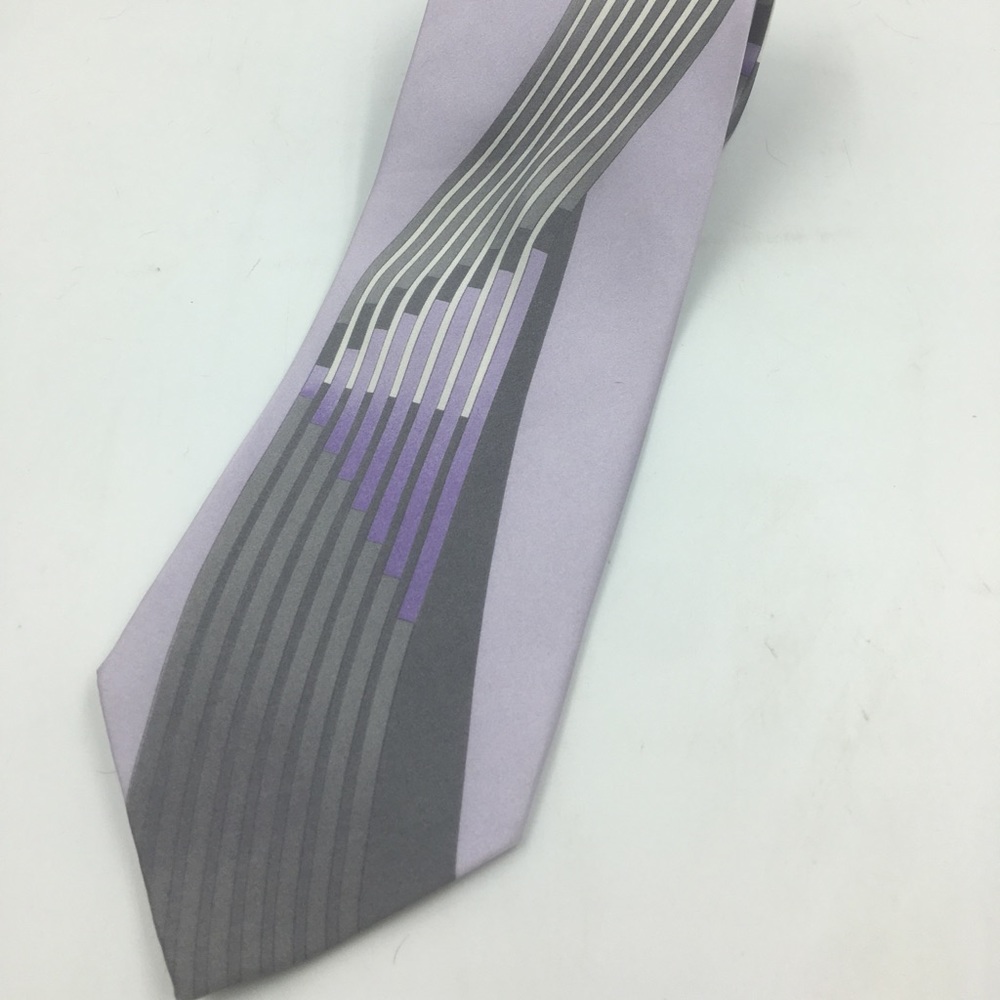 Henri Picard Lilac Purple Grey Silk Men’s Dress Tie